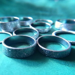 Set of 10 Shimmering Silver Rings